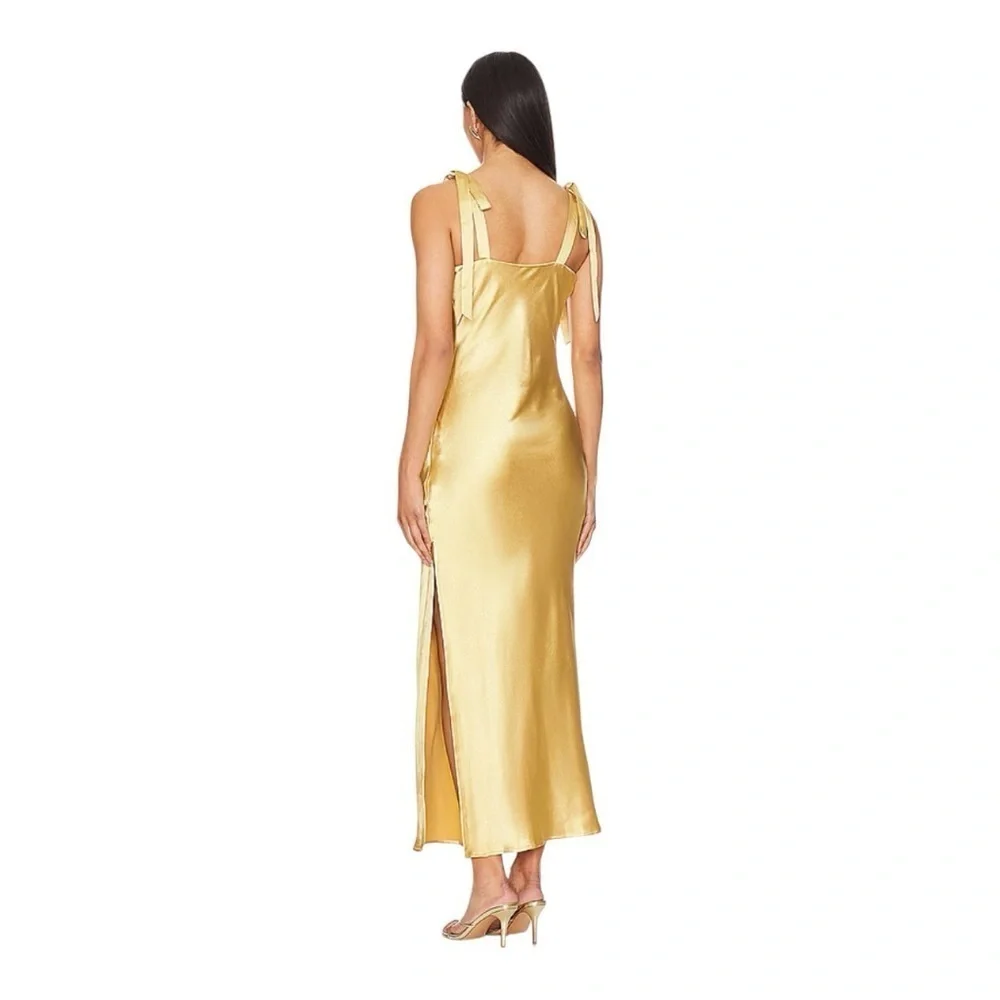 Heartloom Cinta Slip Dress in Gold - Picture 6 of 11